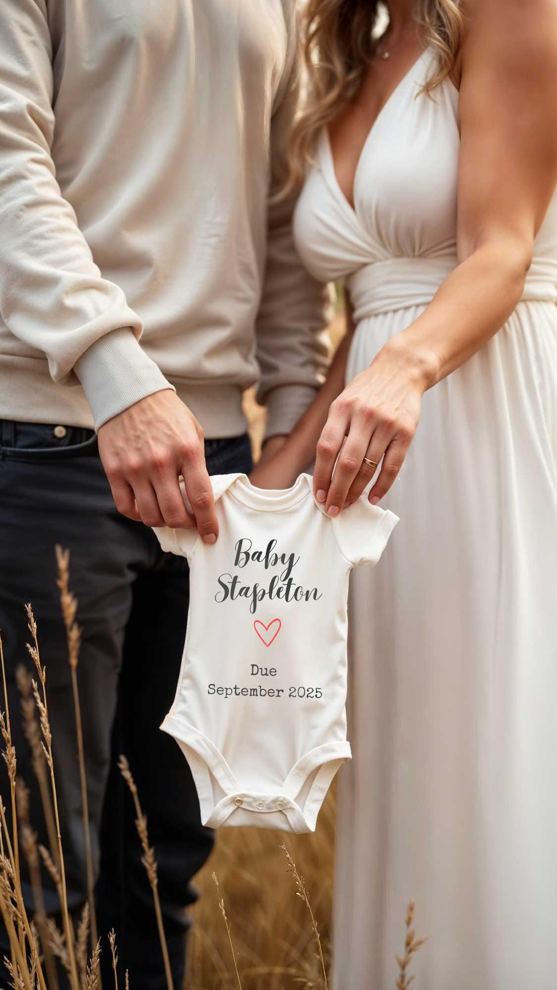 Pregnancy Announcement - Personalised Name Baby Bodysuit - Baby due in ...