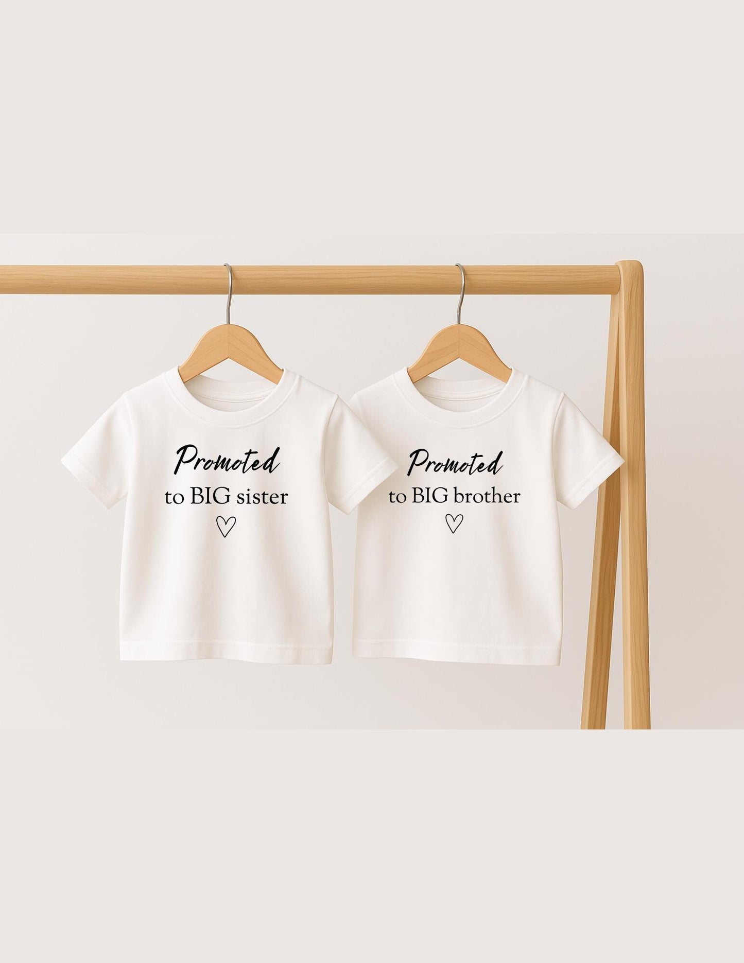 Promoted to big brother/sister t-shirt, New baby announcement top