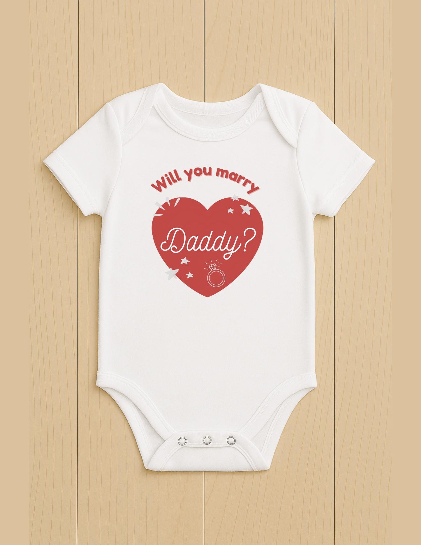 Will you marry Mommy - Will you marry Daddy - T-shirt - Bodysuit - Baby Vests - Proposal Surprise - Customisable Gift