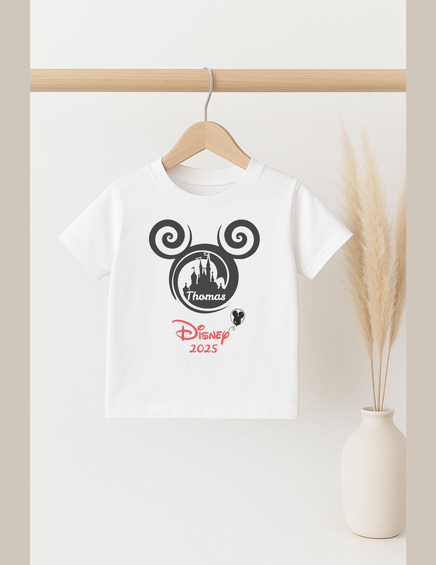 Customised family Disney T-shirts, Personalised kids tops, Mickey Mini Mouse children's clothing