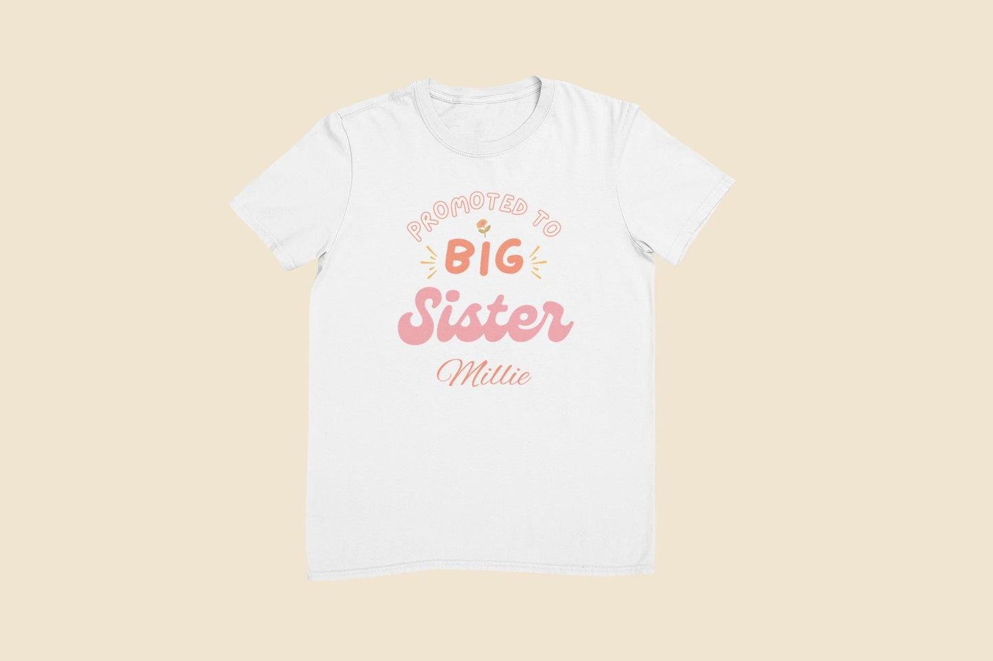 Promoted to Big Sister - Personalised Pregnancy Announcement T-shirt