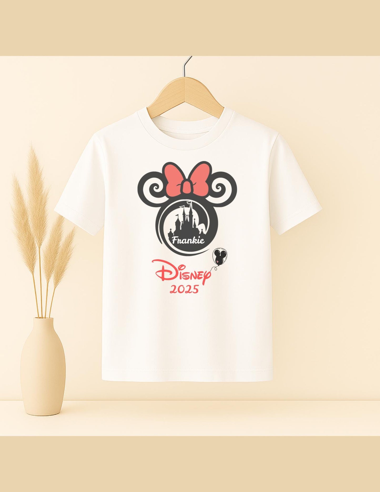 Customised family Disney T-shirts, Personalised kids tops, Mickey Mini Mouse children's clothing