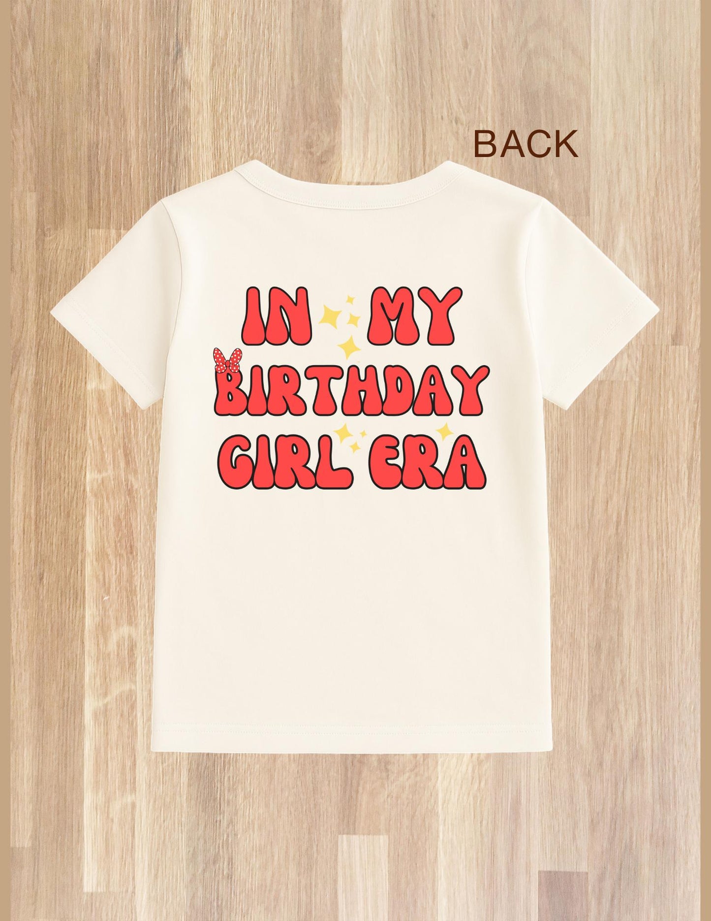 Mini Mouse Theme Personalised Birthday T-shirt - Mini Mouse Ears - Disney Theme - Birthday Girl Era - Customisable Gift for Girl