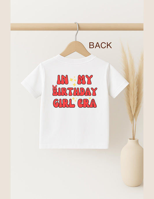 Mini Mouse Theme Personalised Birthday T-shirt - Mini Mouse Ears - Disney Theme - Birthday Girl Era - Customisable Gift for Girl