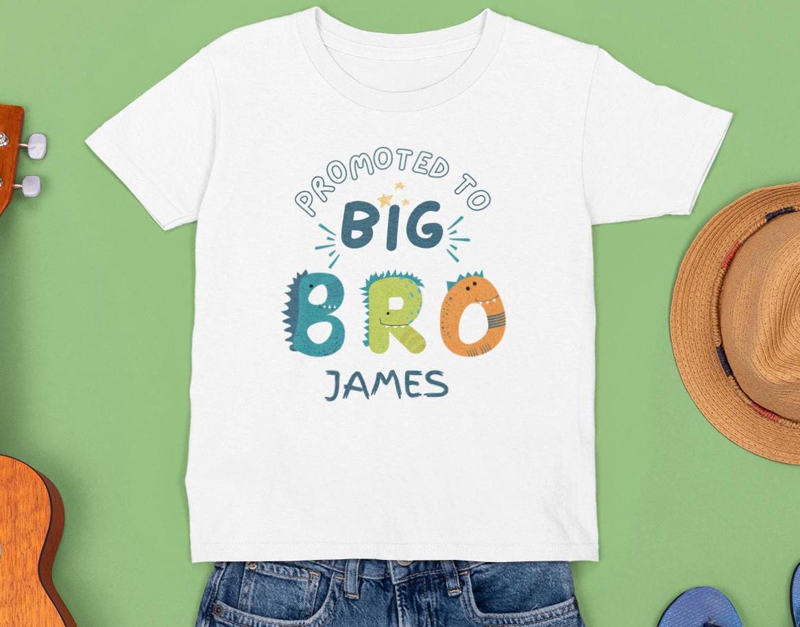 Promoted to Big Brother - Personalised Pregnancy Announcement T-shirt