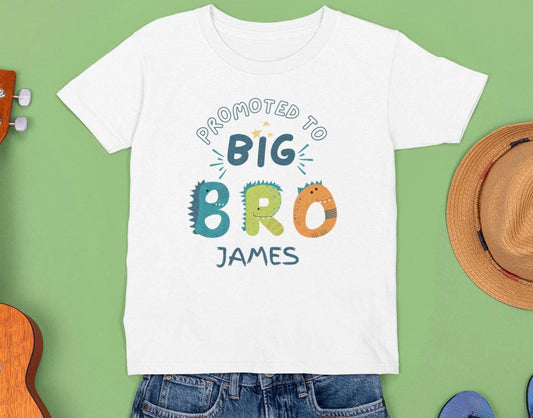 Promoted to Big Brother - Personalised Pregnancy Announcement T-shirt