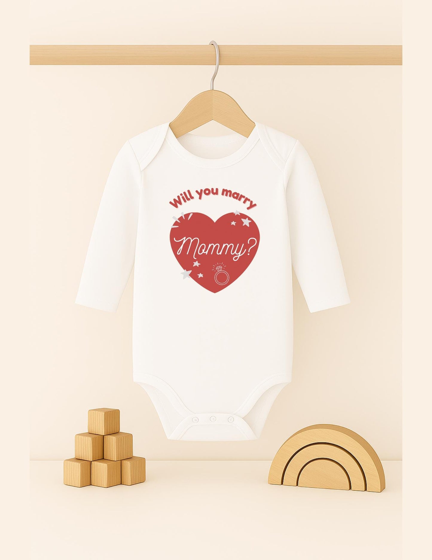 Will you marry Mommy - Will you marry Daddy - T-shirt - Bodysuit - Baby Vests - Proposal Surprise - Customisable Gift